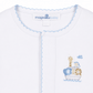 Noah's Ark Hand - Embroidered Footie - Light Blue - Magnolia BabyFootie