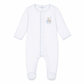 Noah's Ark Hand - Embroidered Footie - Light Blue - Magnolia BabyFootie