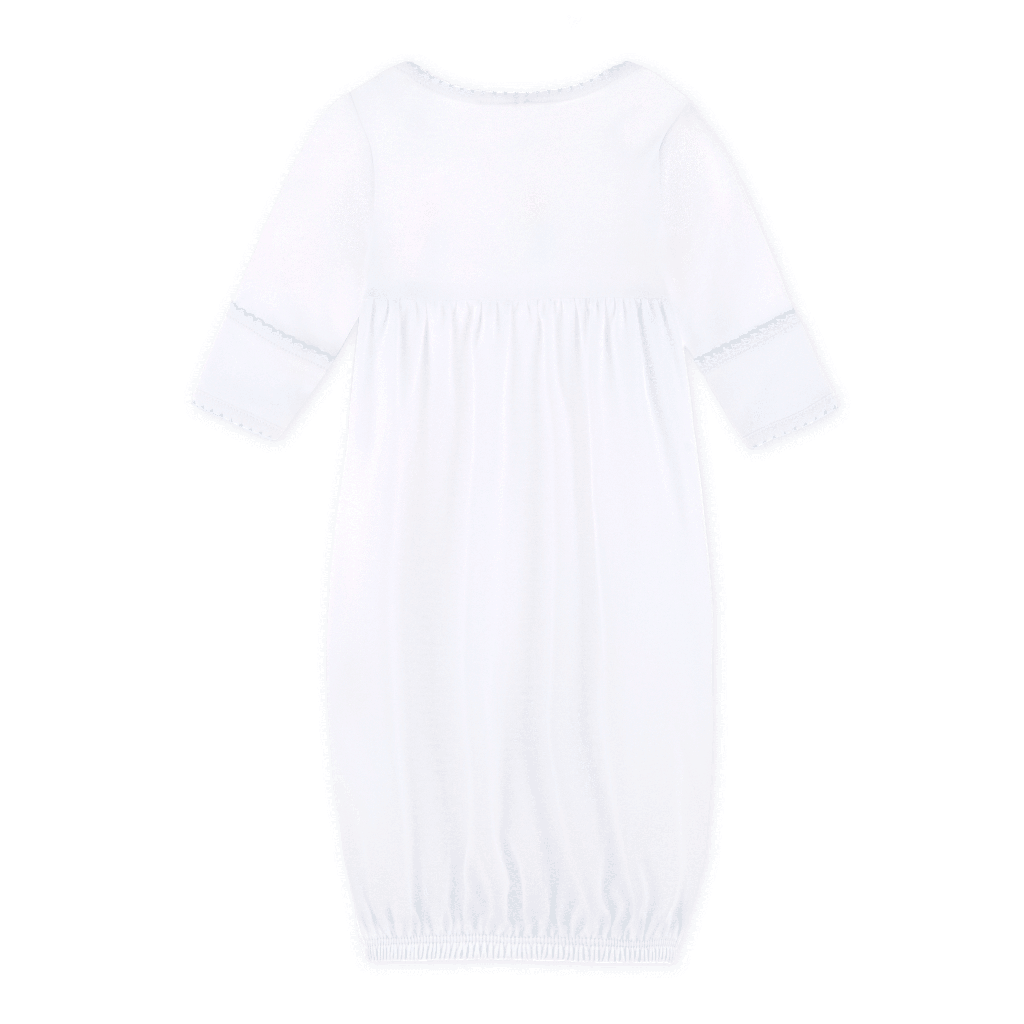 Noah's Ark Hand - Embroidered Gathered Gown - Light Blue - Magnolia BabyGown