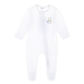 Noah's Ark Hand - Embroidered Zip Footie - Light Blue - Magnolia BabyFootie