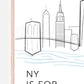 NY is for New York Skyline Art Print - Magnolia BabyWall Art