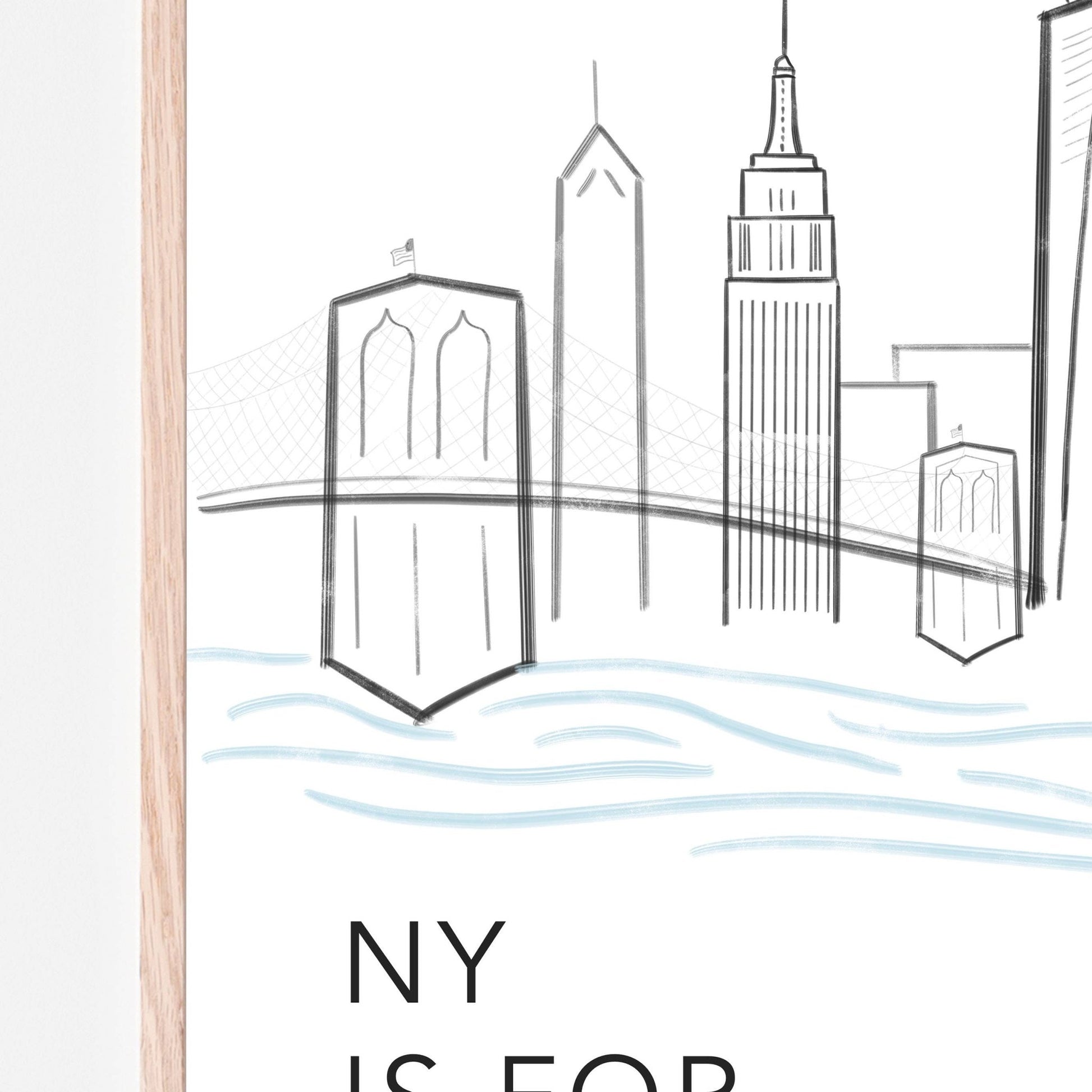 NY is for New York Skyline Art Print - Magnolia BabyWall Art