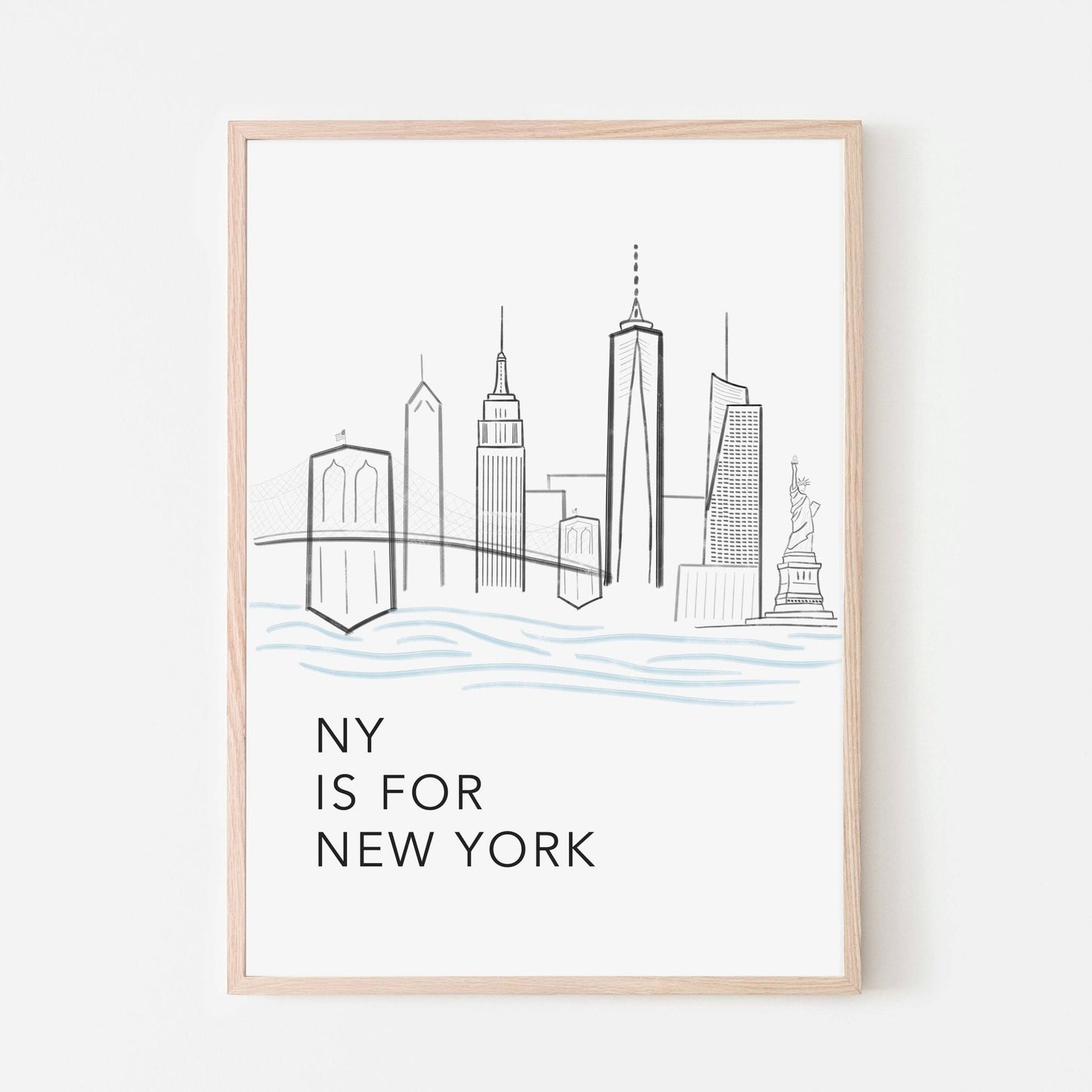 NY is for New York Skyline Art Print - Magnolia BabyWall Art