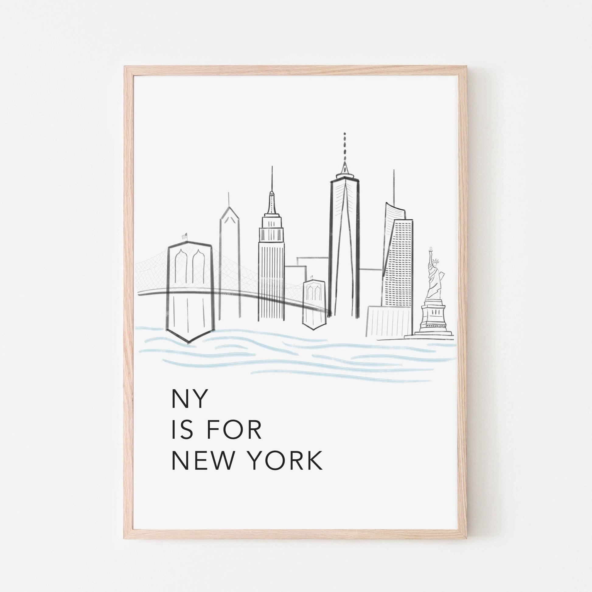 NY is for New York Skyline Art Print - Magnolia BabyWall Art