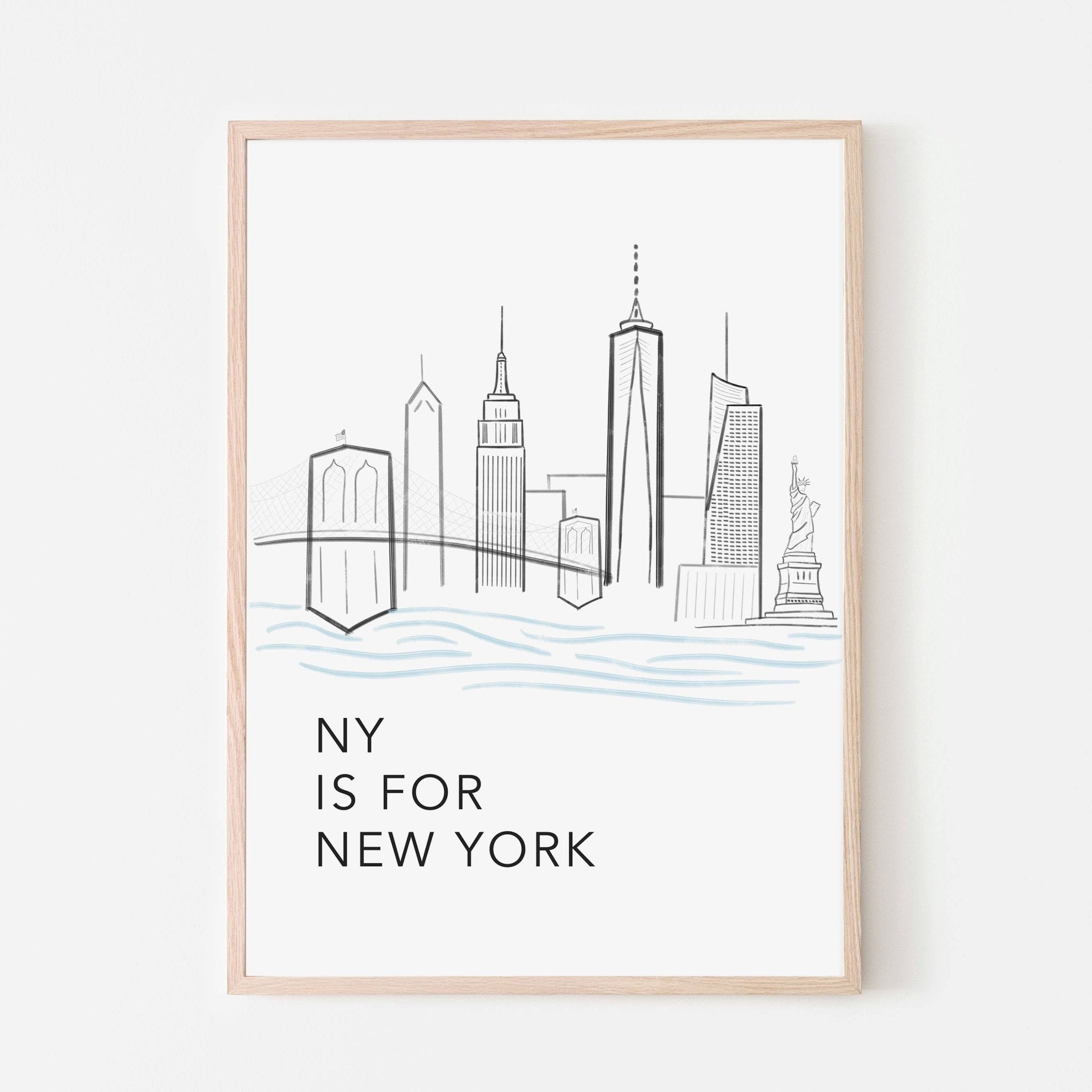 NY is for New York Skyline Art Print - Magnolia BabyWall Art