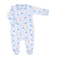 Ocean Bliss Blue Print Footie - Magnolia BabyFootie