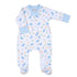 Ocean Bliss Blue Print Zip Footie - Magnolia BabyFootie