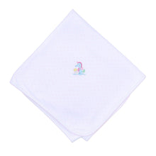  Ocean Bliss Pink Embroidered Receiving Blanket - Magnolia BabyReceiving Blanket