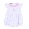 Ocean Bliss Pink Infant Embroidered Flutters Bubble - Magnolia BabyBubble