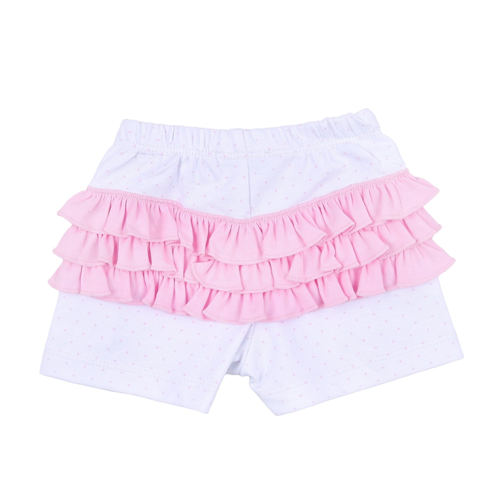 Ocean Bliss Pink Infant Embroidered Ruffle Flutters Short Set - Magnolia BabyShort Set