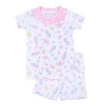  Ocean Bliss Pink Ruffle Short Pajamas - Magnolia BabyShort Pajamas