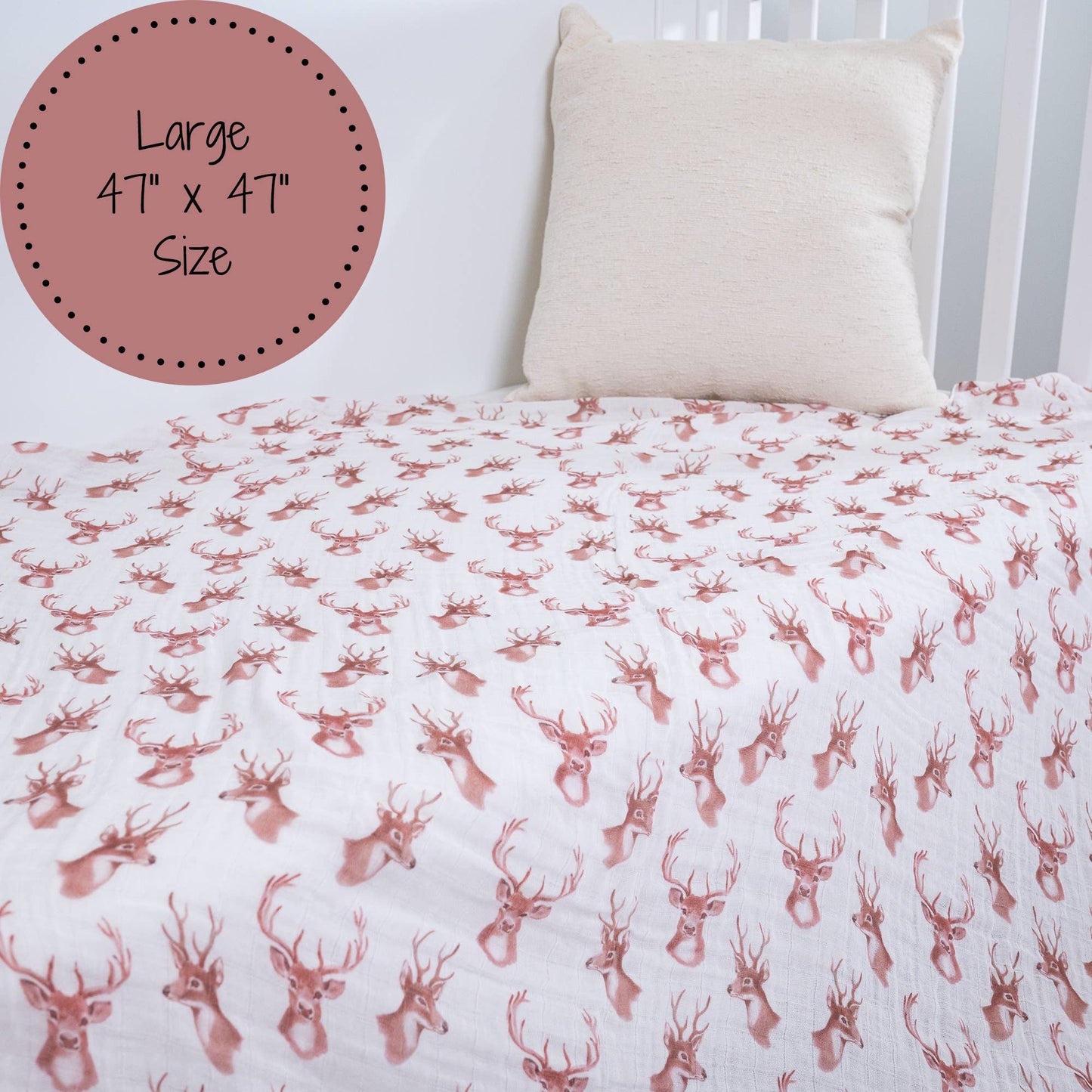 Oh Deer Baby Muslin Swaddle Blanket - Magnolia BabySwaddle Blanket