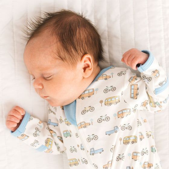 On the Move Zip Footie - Magnolia BabyFootie