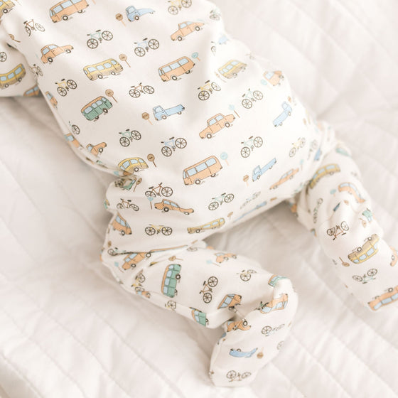 On the Move Zip Footie - Magnolia BabyFootie