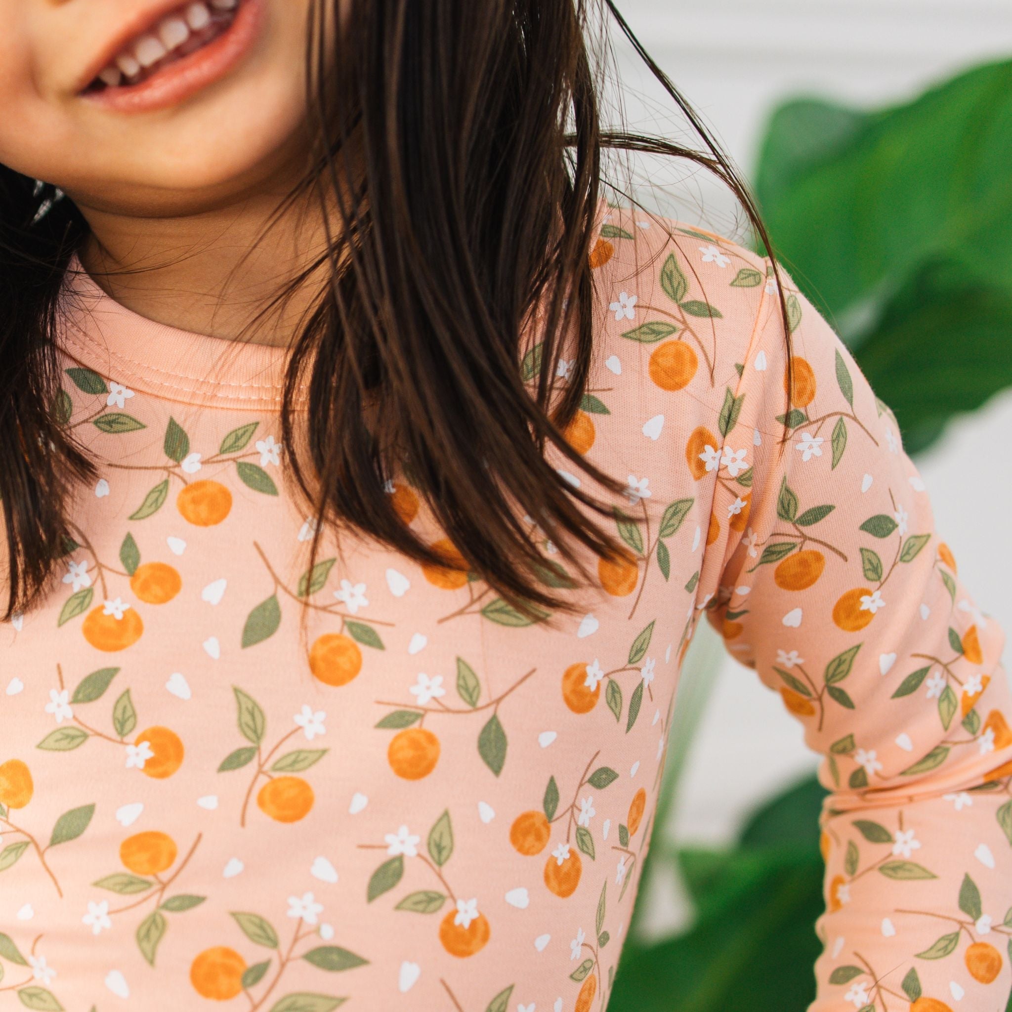 Orange Blossoms Long Pajamas - Luna and ArloLong Pajamas