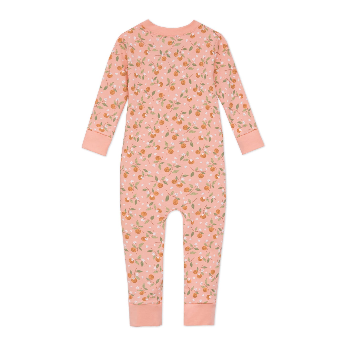 Orange Blossoms Zip Pajamas - Magnolia BabyZipper Pajamas