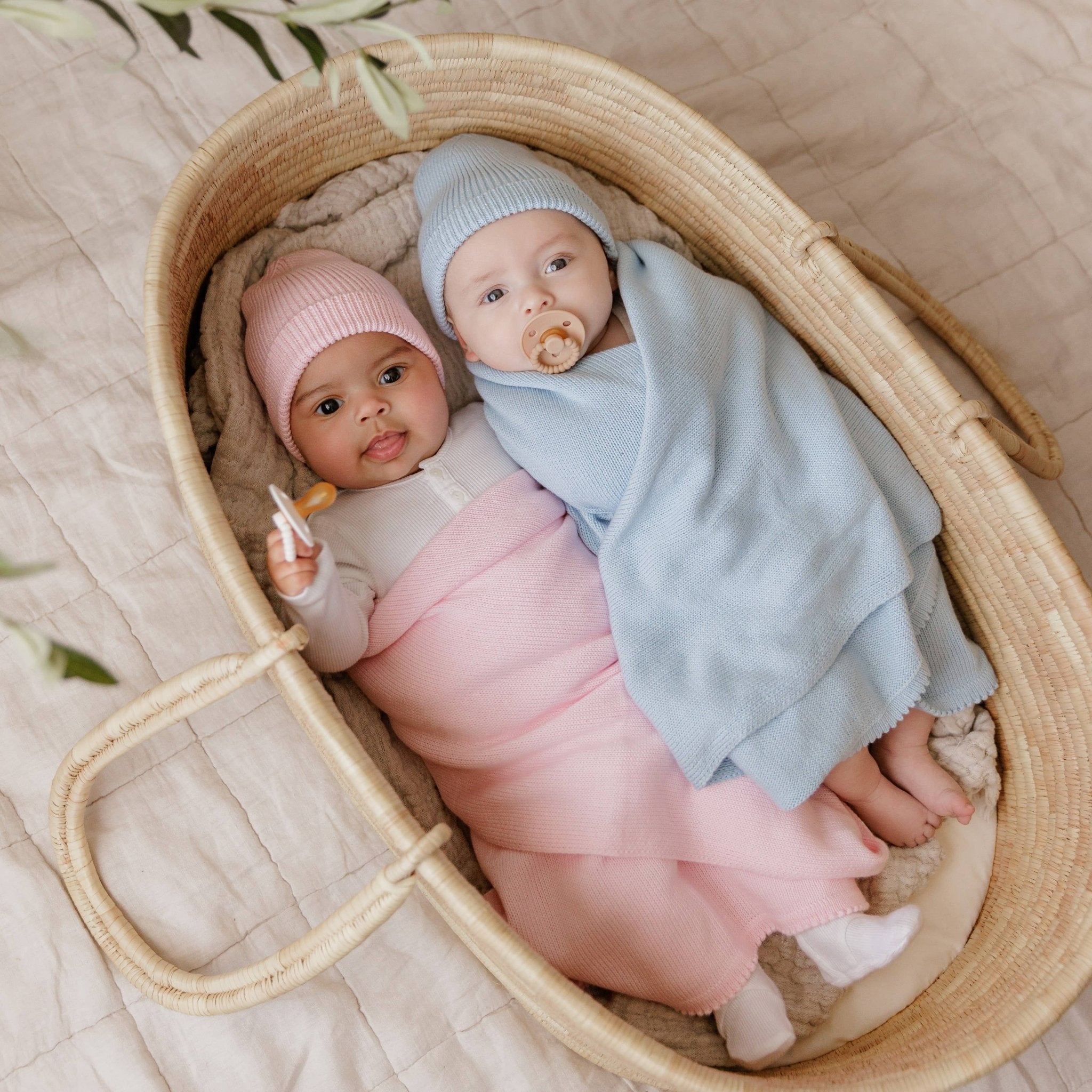 Organic Cotton Baby Blanket - Blush Pink - Magnolia BabyBlanket