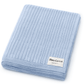 Bleu La La_Organic Cotton Ribbed Baby Blanket - Sky Blue_1