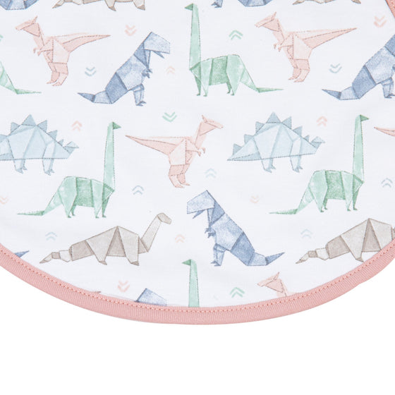 Origami Dinos Bib - Pink - Magnolia BabyBib