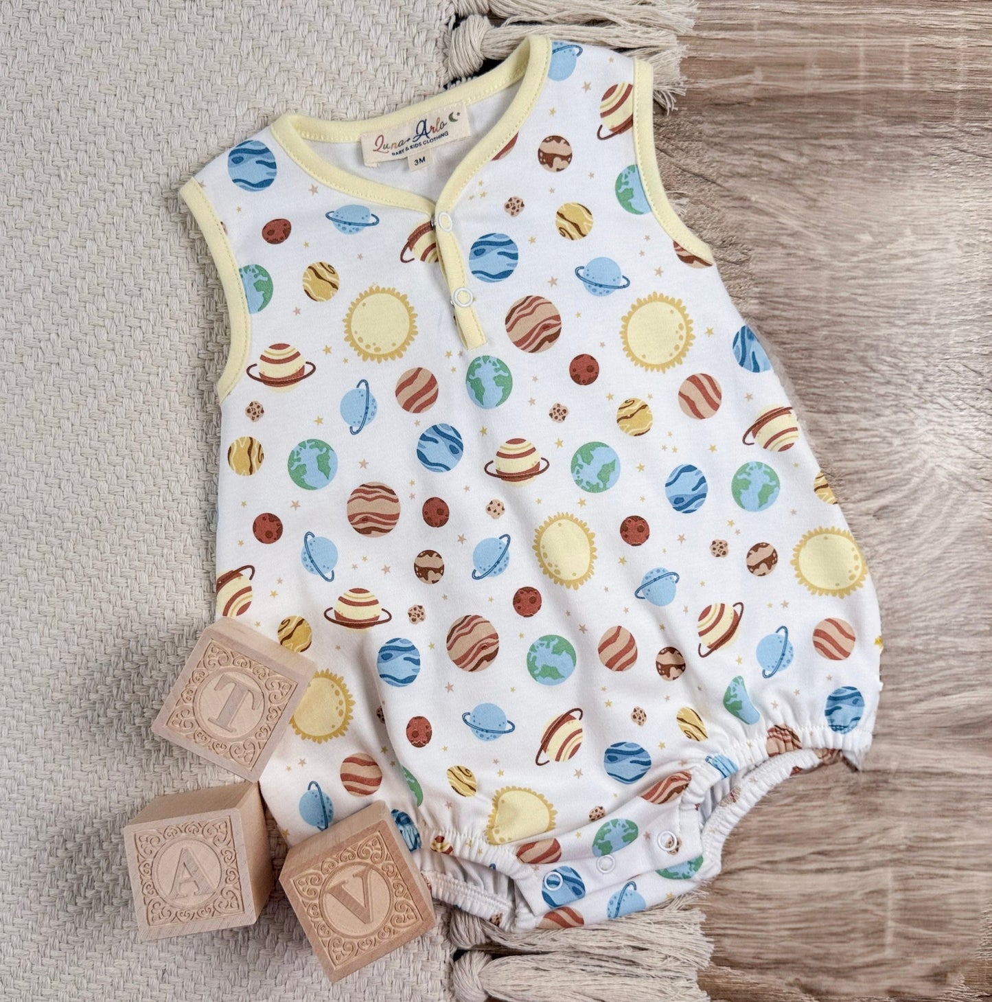 Out of this World Sleeveless Front Snap Bubble - Magnolia BabyBubble