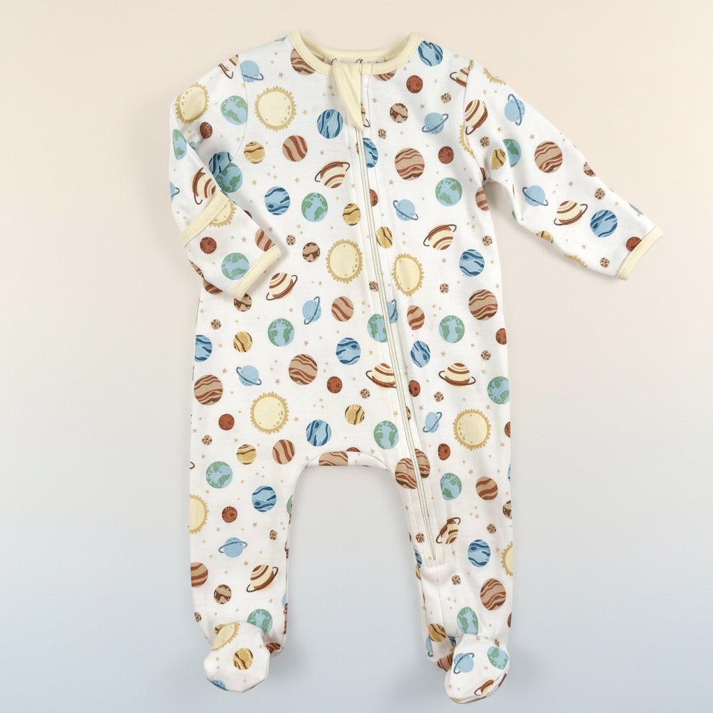 Out of this World Zip Footie - Magnolia BabyFootie