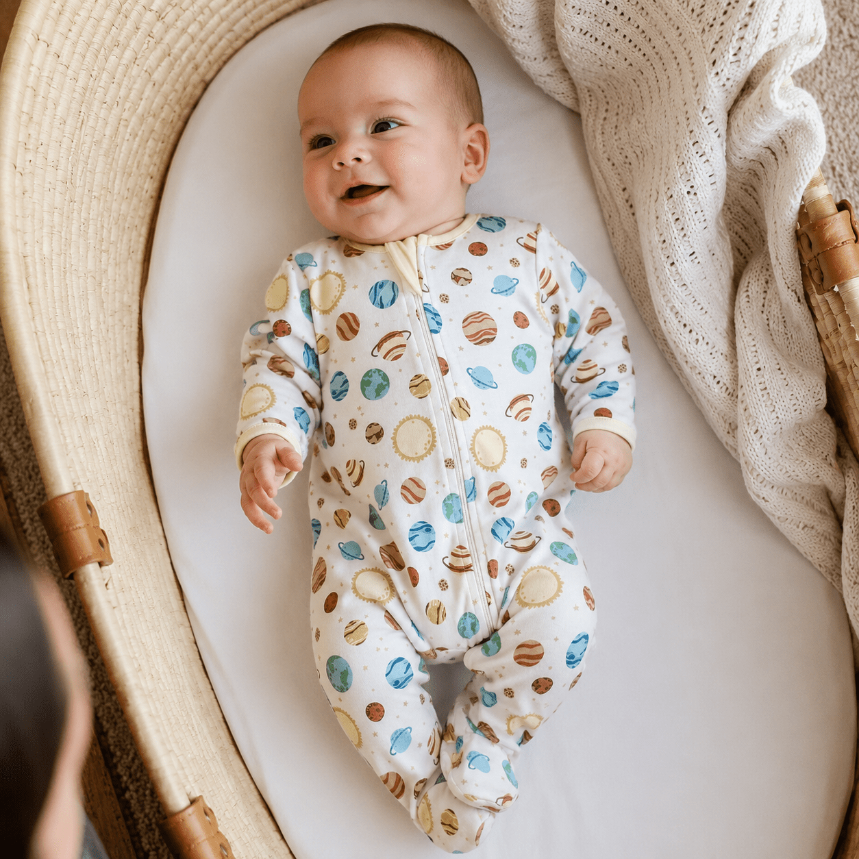 Out of this World Zip Footie - Magnolia BabyFootie