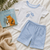Pajamas Gift Set - Gone Fishing Short Pajamas + Book - Magnolia BabyGift Set
