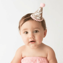  Pale Gold and Light Pink Party Hat - Magnolia BabyParty Supplies