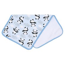  Panda Love Blue Print Burp Cloth - Magnolia BabyBurp Cloth