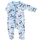 Panda Love Blue Print Footie - Magnolia BabyFootie
