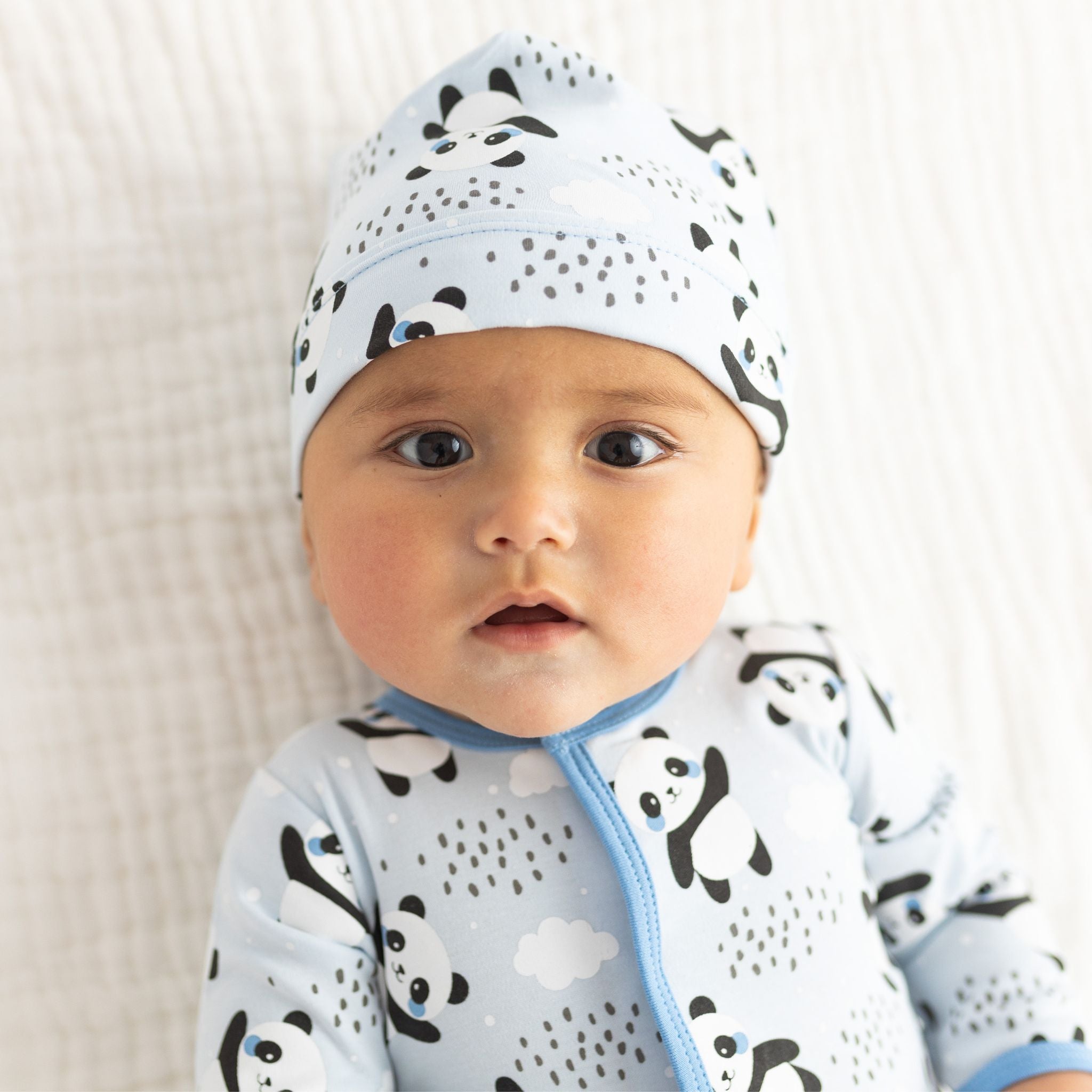 Panda Love Hat - Blue - Magnolia BabyHat