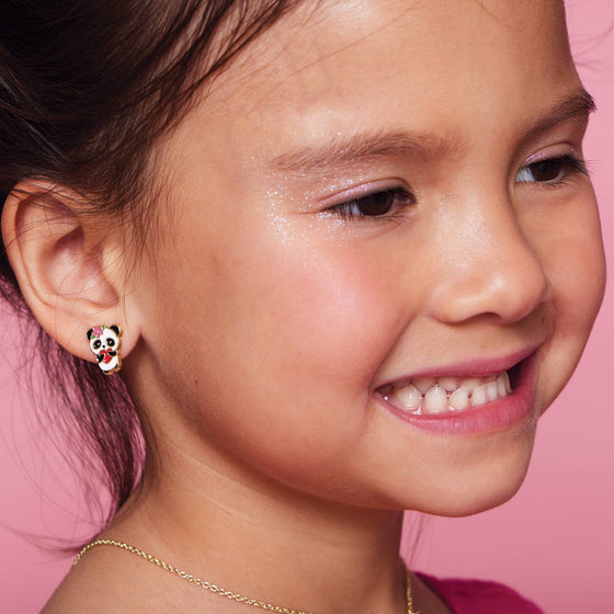 Panda Love Pierced Earrings - Magnolia BabyEarrings