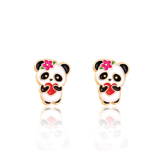 Panda Love Pierced Earrings - Magnolia BabyEarrings