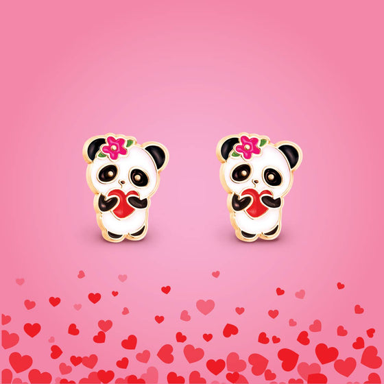 Panda Love Pierced Earrings - Magnolia BabyEarrings
