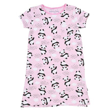  Panda Love Pink Girl's Short Sleeve Nightdress - Magnolia BabyNightdress