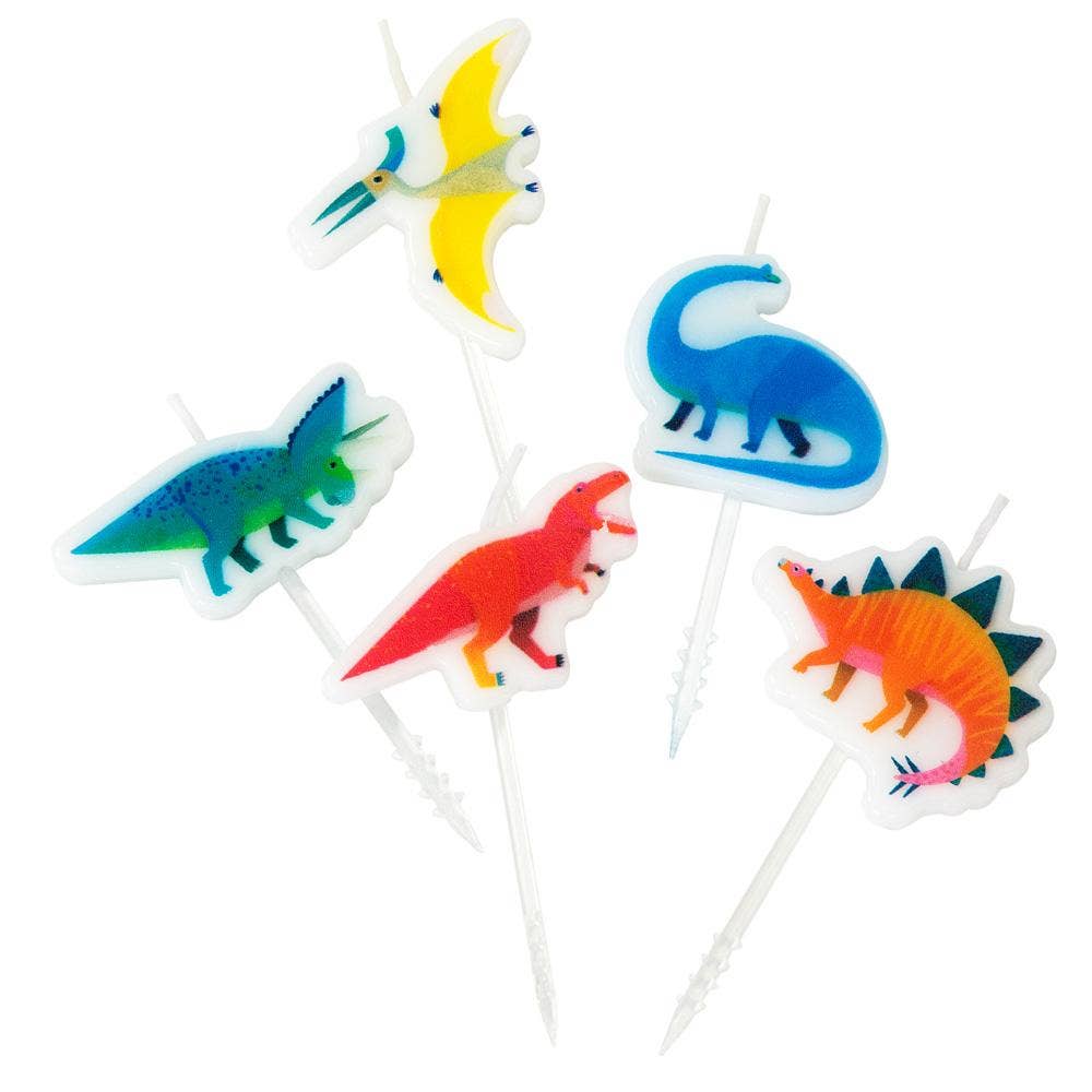 Party Dinosaur Birthday Candles - 5 Pack - Magnolia BabyBirthday Candles