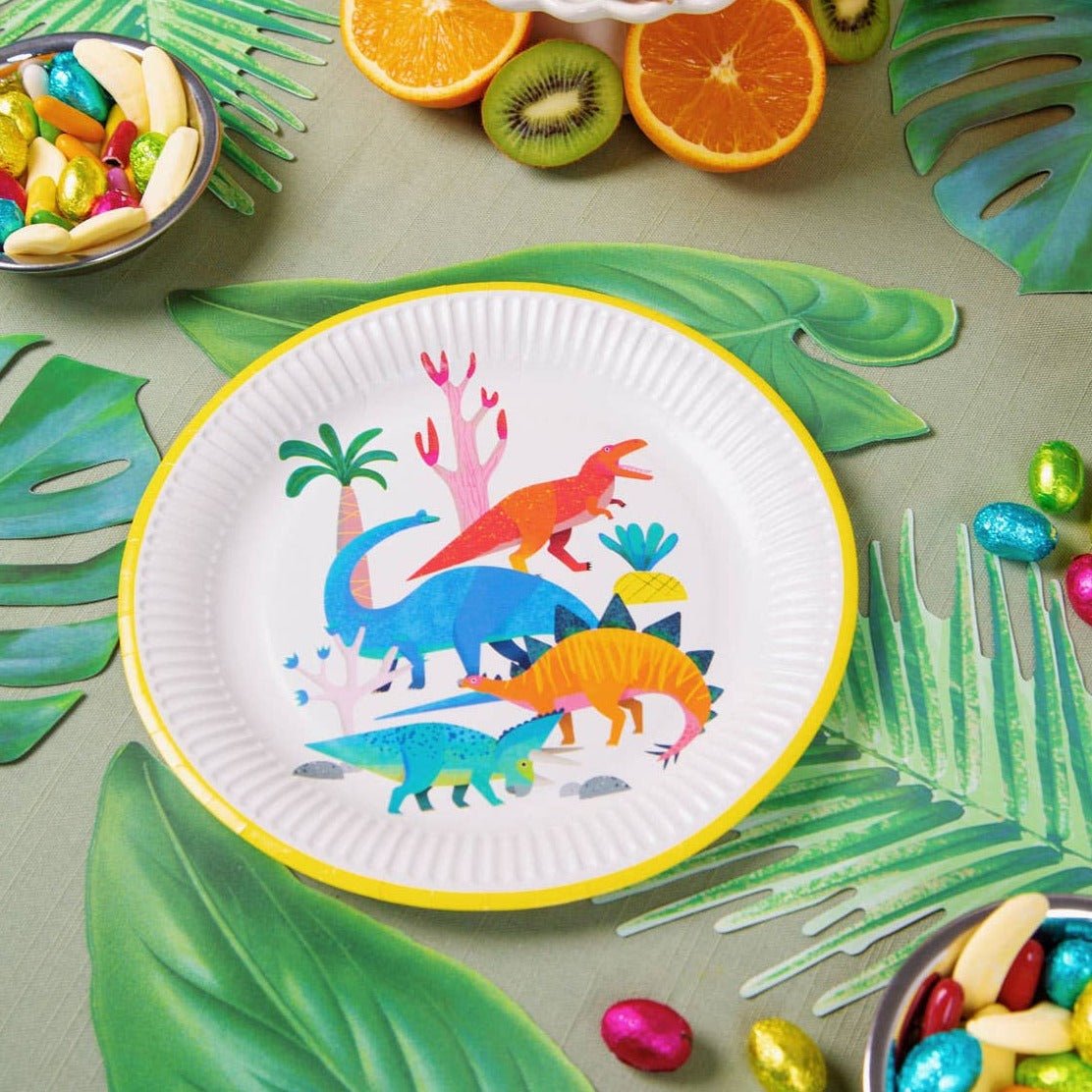 Party Dinosaur Plates - 8 Pack - Magnolia Baby