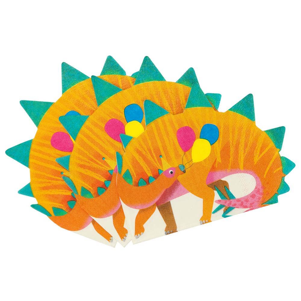 Party Dinosaur Shaped Napkins - 16 Pack - Magnolia BabyParty Supplies