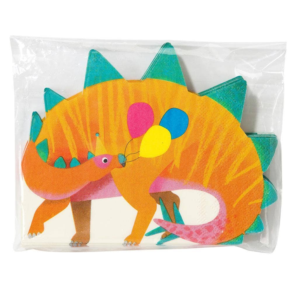 Party Dinosaur Shaped Napkins - 16 Pack - Magnolia BabyParty Supplies