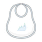Partysaurus! Applique Bib - Light Blue - Magnolia BabyBib