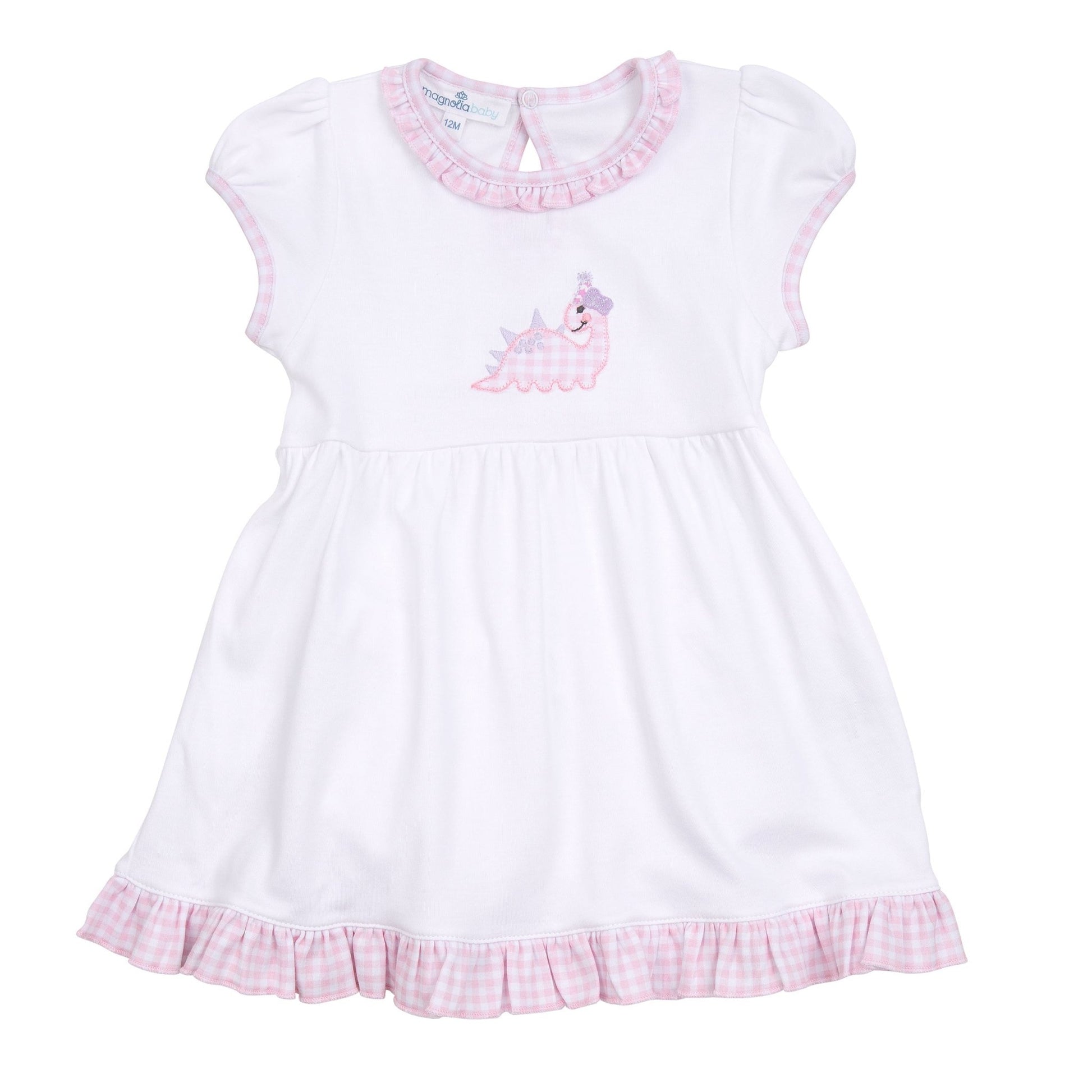 Partysaurus! Applique Dress - Pink - Magnolia BabyDress