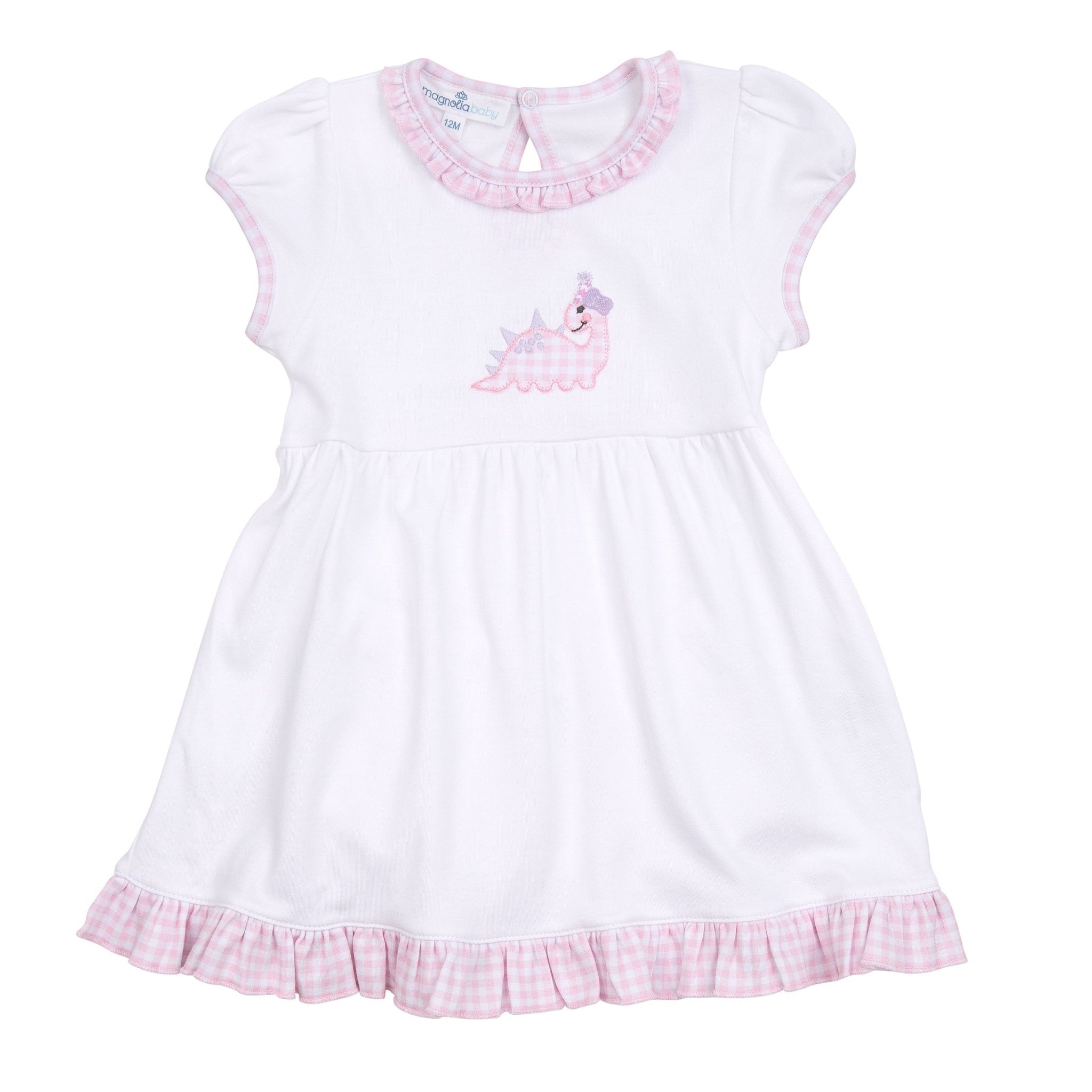 Partysaurus! Applique Dress - Pink - Magnolia BabyDress