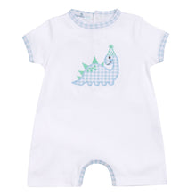  Partysaurus! Applique Short Playsuit - Light Blue - Magnolia BabyShort Playsuit