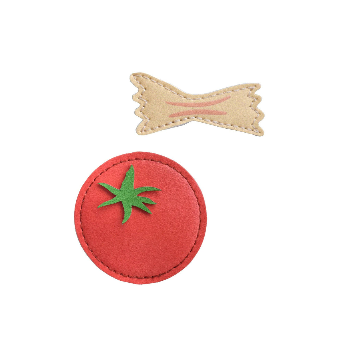 Jollity & Co. + Daydream Society_Pasta + Tomato Vegan Leather Hair Clip Set_1