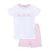 Pastel Bunny Classics Short Pajama - Pink - Magnolia BabyShort Pajamas