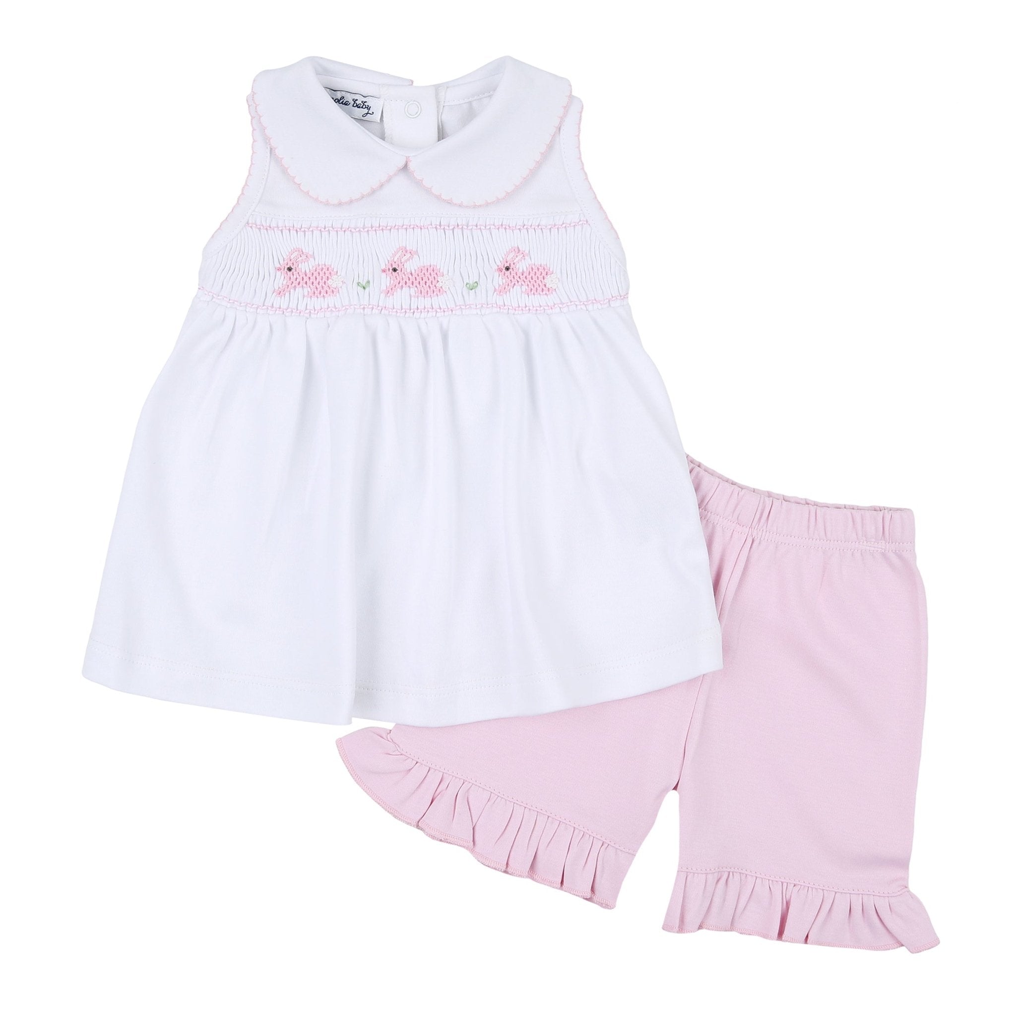 Pastel Bunny Classics Short Set - Pink - Magnolia BabyShort Set