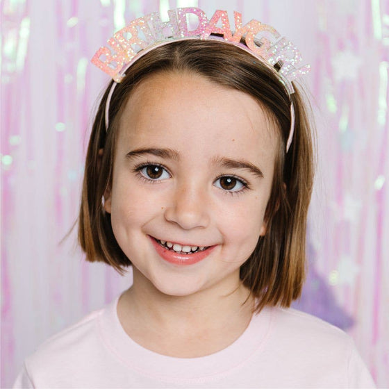 Pastel Rainbow Birthday Girl Headband - Magnolia BabyHeadband