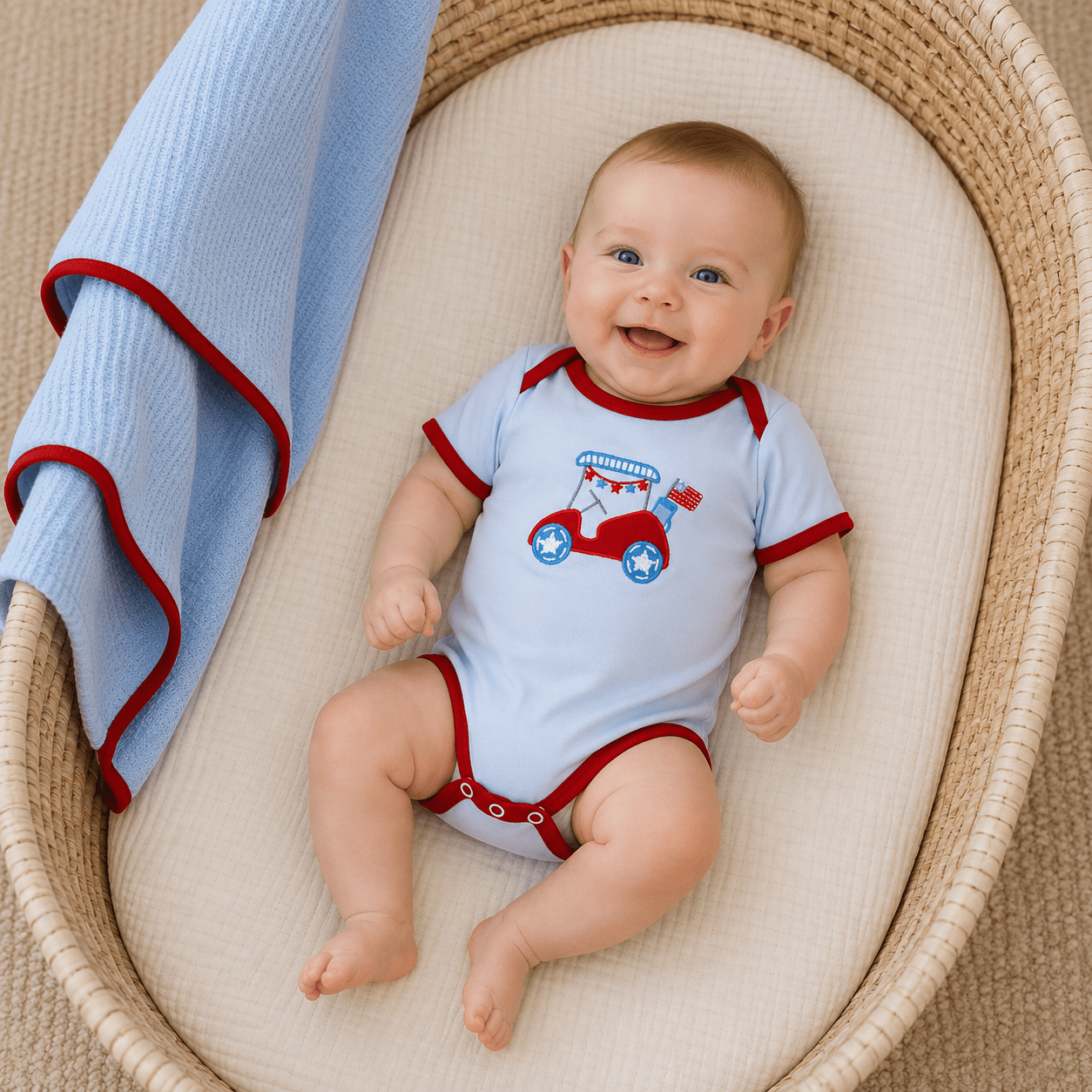 Patriotic Putts Bodysuit - Magnolia BabyBodysuit