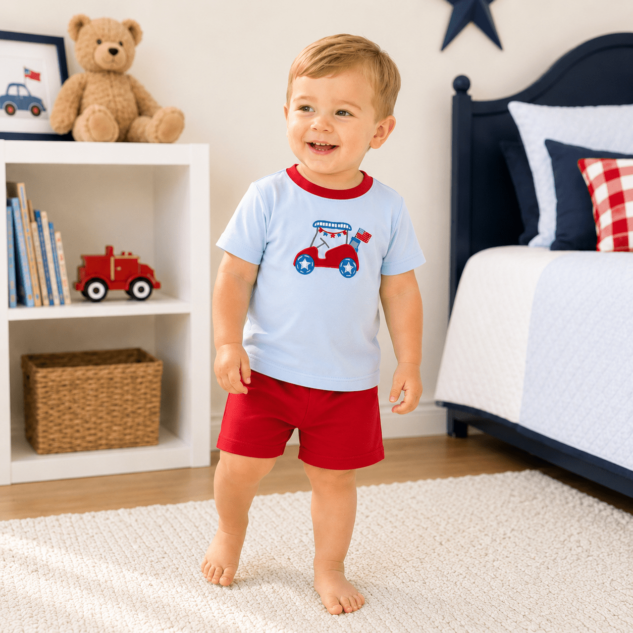 Patriotic Putts Short Pajamas - Magnolia BabyShort Pajamas