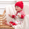 Peace, Love, Joy First Christmas Henley Romper - Magnolia BabyPlaysuit